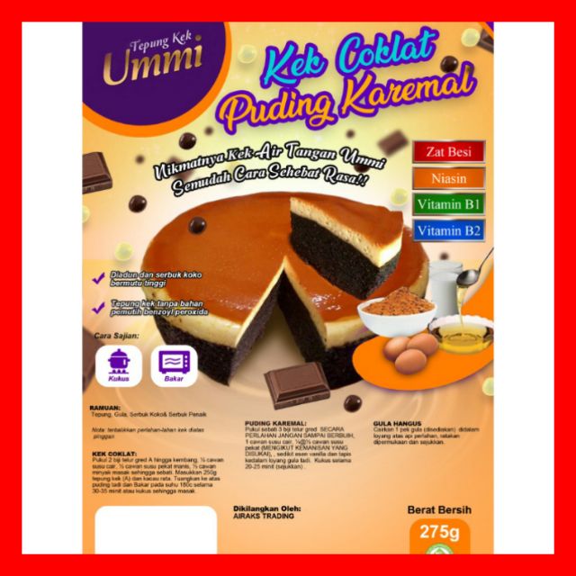 Tepung Kek Coklat Puding Karamel Shopee Singapore