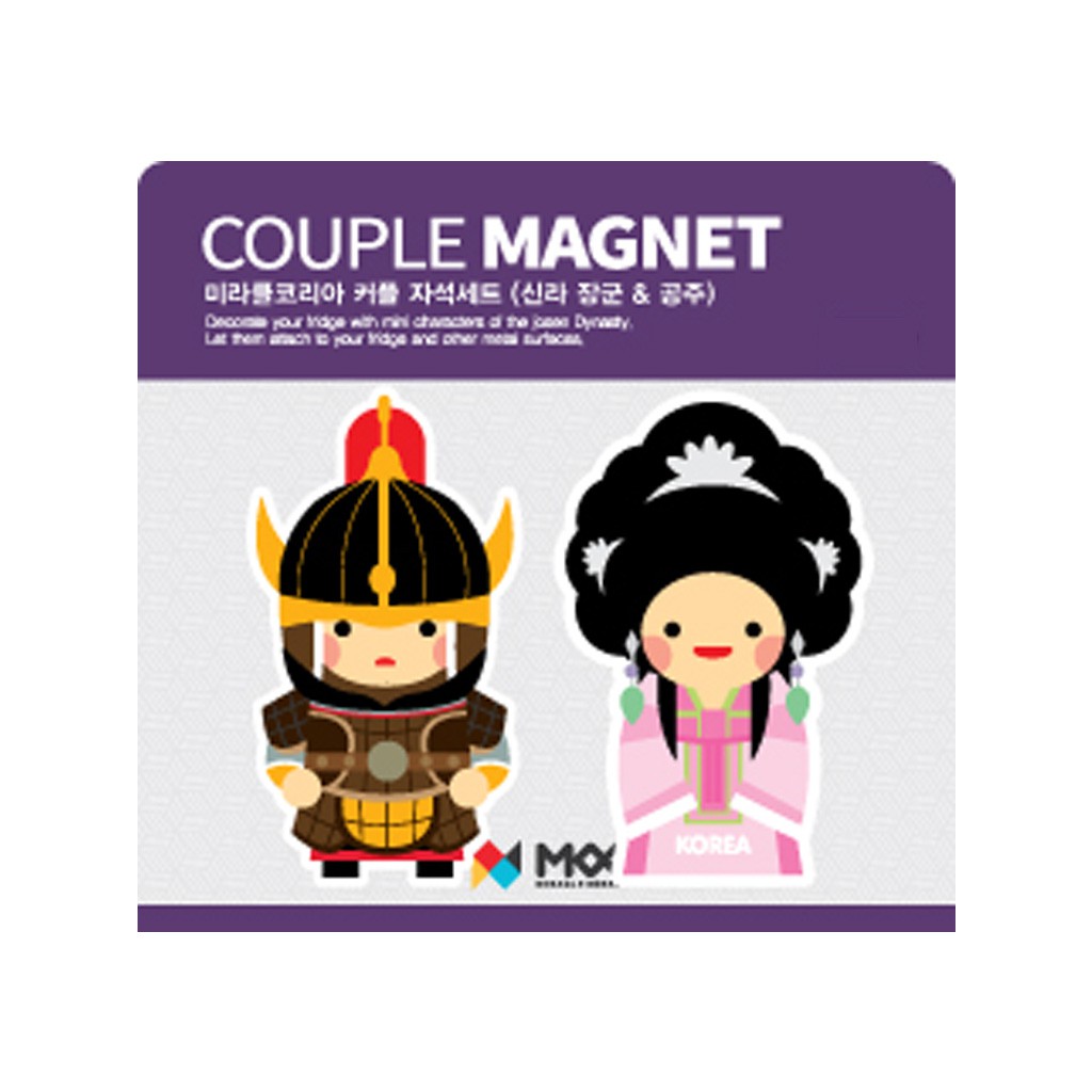 Shilla Couple Fridge Magnet Korea Souvenir Refrigerator Magnets Memo Holder Gift
