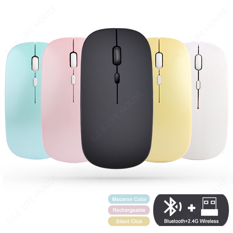 Wireless Bluetooth Mouse UltraThin Silent Mice Optical Rechargeable
