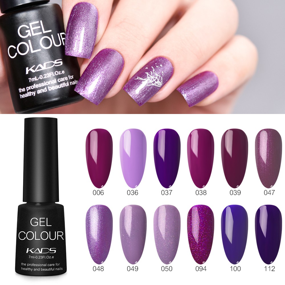 KADS Gel Nail Polish Purple 20 Colors UV Gel Lacquer 7ml Manicure Nail 