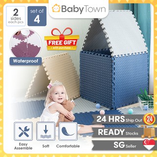 Child Safety Foam Floor Mat | Baby Crawling Mat | Thick EVA Foam Interlock PlayMat Soft Puzzle | BabyTown