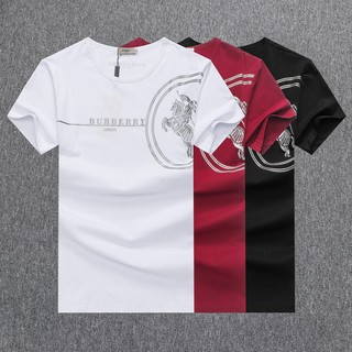 Burberry Big Name Round Neck Short Sleeve T Shirt Awesome Quality Give A Gift 134 2547 Shopee Singapore - burberry top roblox