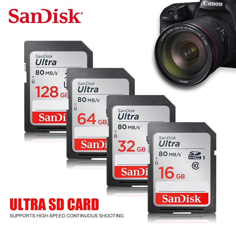 SanDisk SD Card Ultra Max 80MB/s Reading Speed 64GB 128GB ...