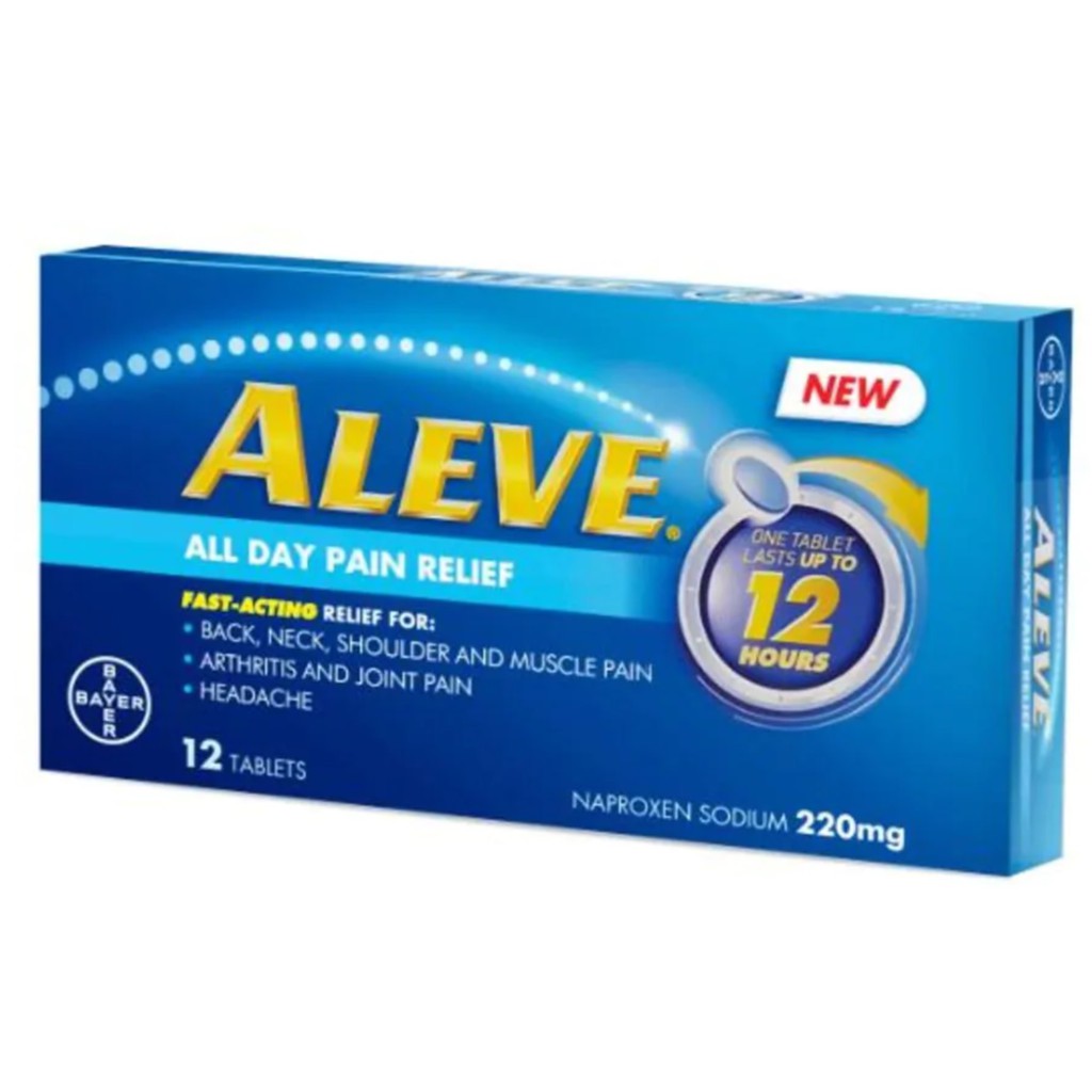 Aleve (Naproxen) 220mg tablet 12s Shopee Singapore