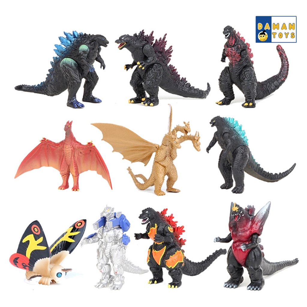 Action Figure Godzilla set 8, Godzilla vs Kong Gozila Toy Godzilla ...