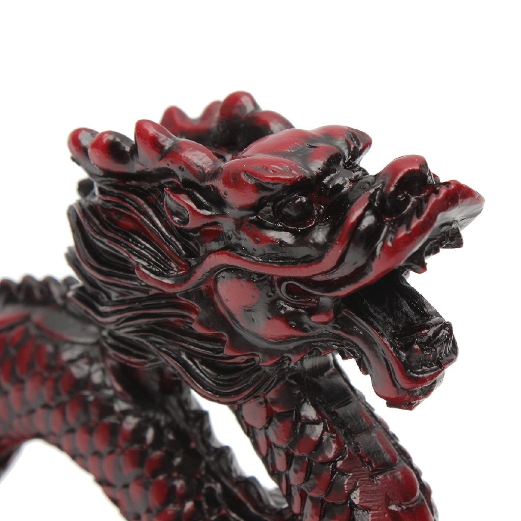 NEW Red Chinese Feng Shui Dragon Figurine Statue for Luck /& Success 6/" LONG