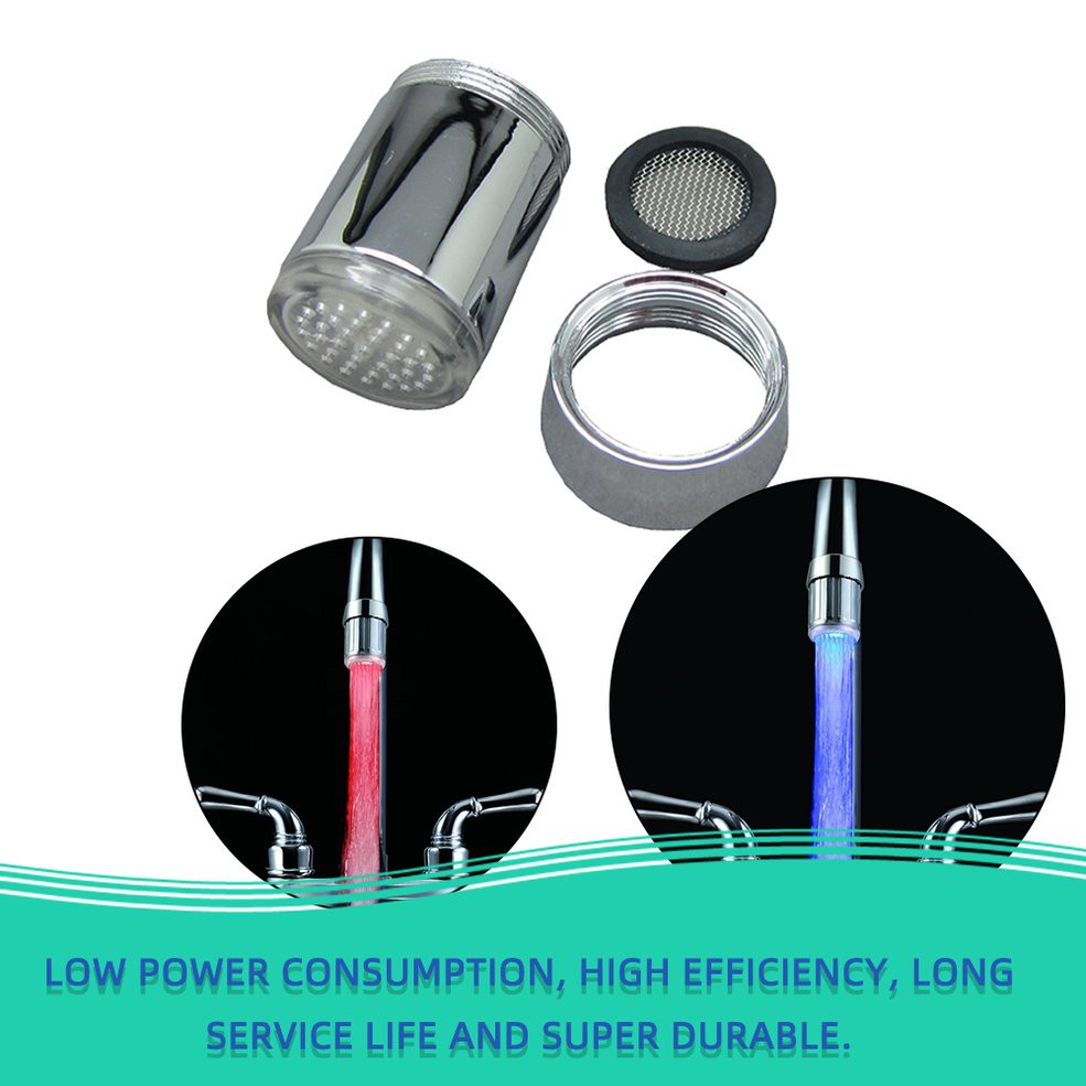 Aal 7 Colors No Battery Led Water Faucet Tap Heads Glow Led Water