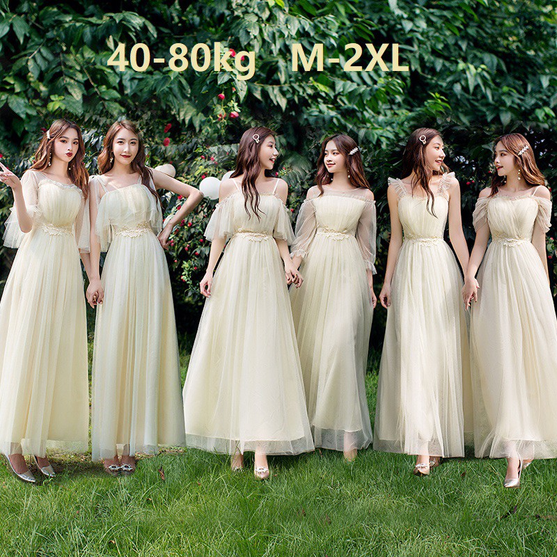 champagne color dress bridesmaid