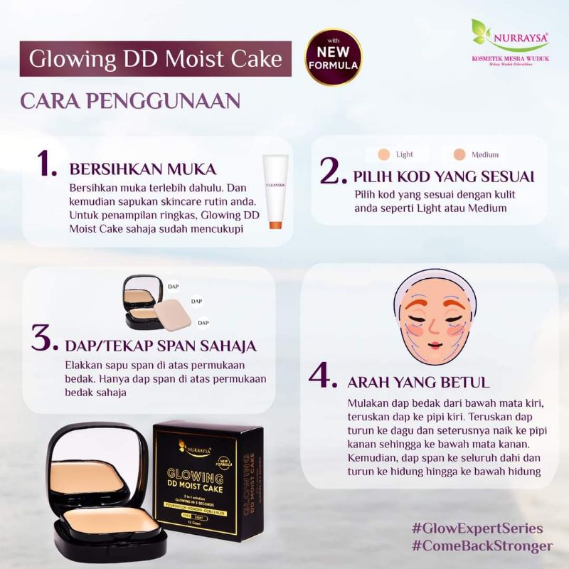 Shop Malaysia Glowing Dd Moist Cake Nurraysa Beauty Original Magic Lipstick Shopee Singapore