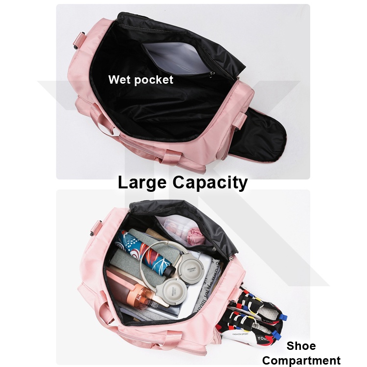 [LOCAL] NEW Design Travel Duffel Bag with Shoe Compartment Waterproof Gym Sport Bag Dry and Wet Separation Beg Melancong
