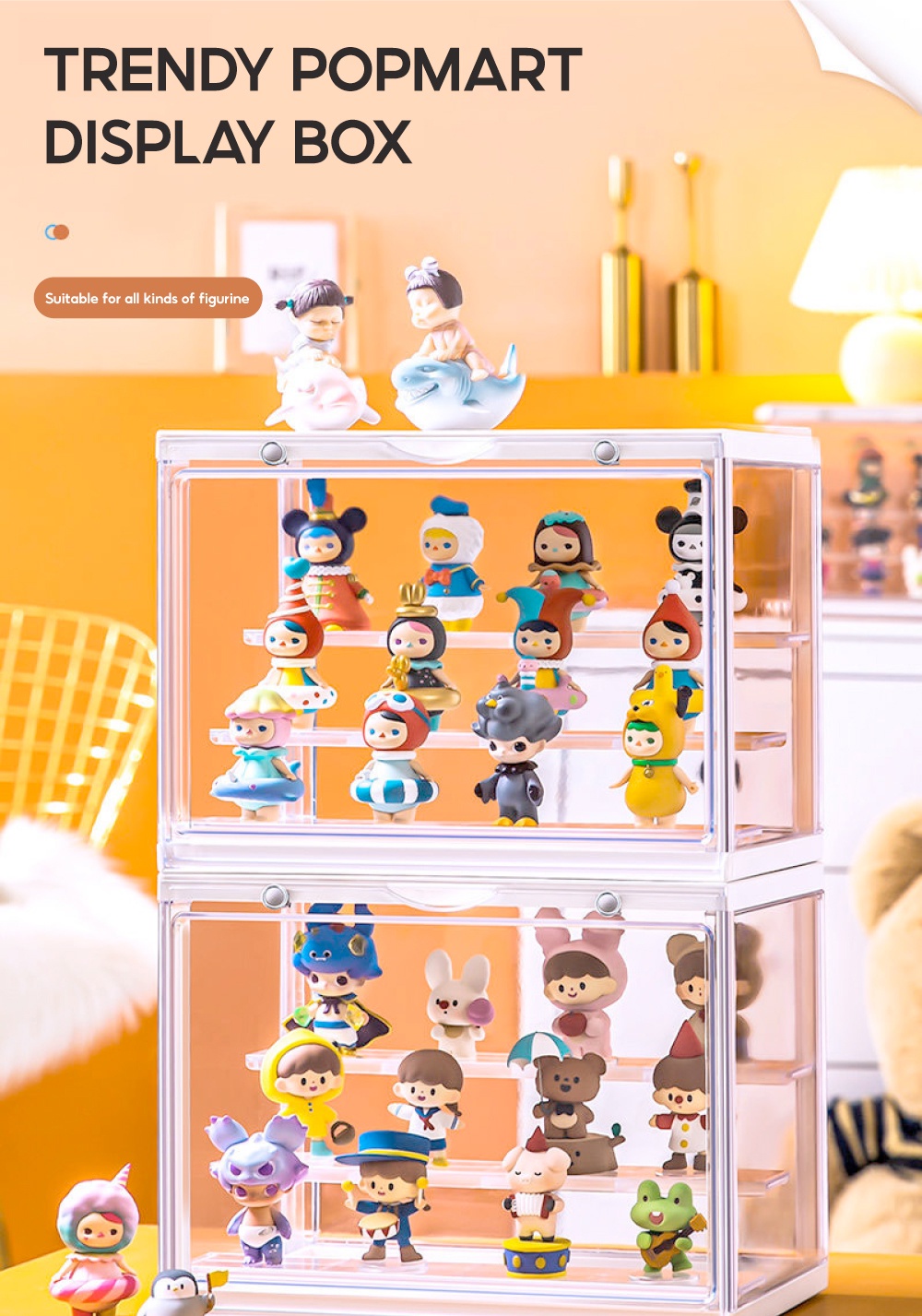 [Ready Stock] Popmart Display Box Acrylic Display For Blind Box Fit 12Pcs Figurine
