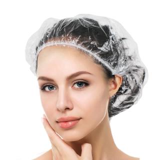 20/50/100pcs Disposable Clear Spa Hair Salon Home Shower Bathing Elastic Hat Cap 