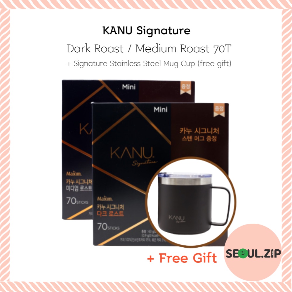 thumbnail image 2 of DONGSUH KANU Colombia Dark Roast Instant Coffee – 1.6g X 70 Sticks – Korean Americano 2 of 5