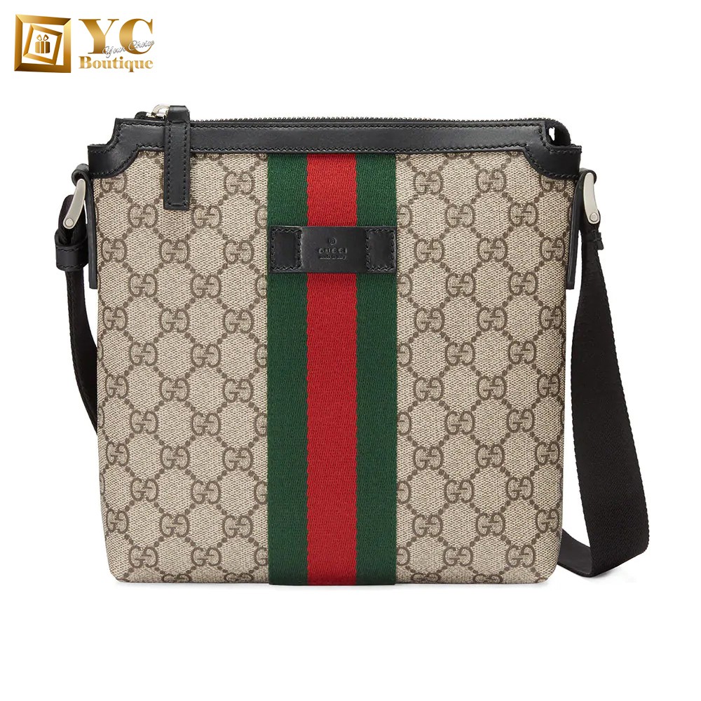 Gucci Web Gg Supreme Messenger Bag For