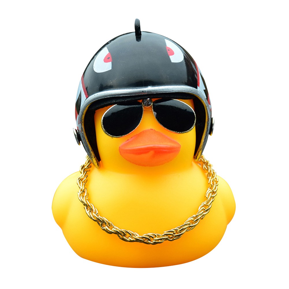 bike duck with helmet