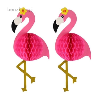 1pc Bola Honeycomb Motif Flamingo  3d Warna Pink Untuk 