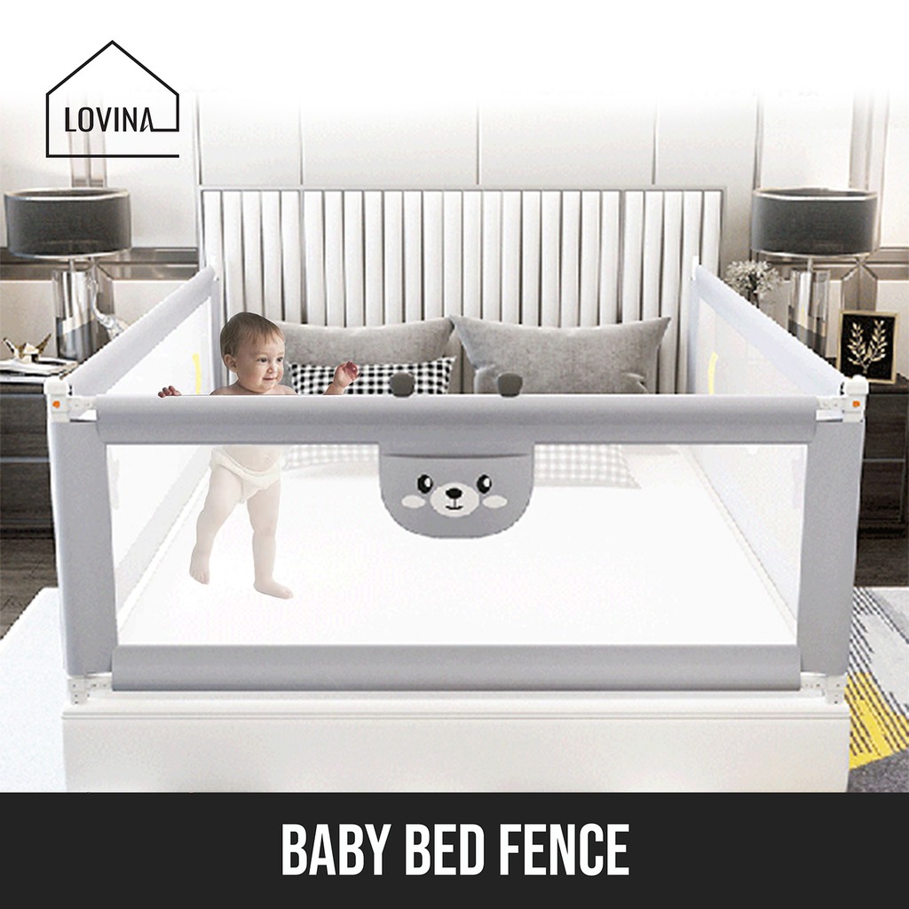 BABY KIDS BED FENCE CRIB RAIL GUARD SAFETY GATE BARRIER Shopee Singapore