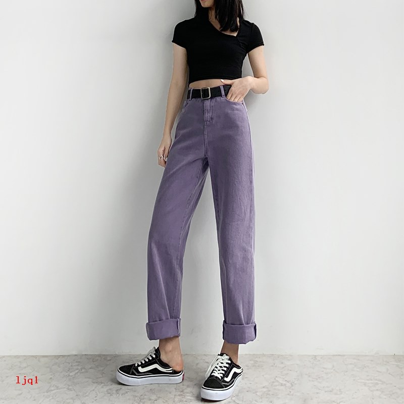 purple wide leg jeans