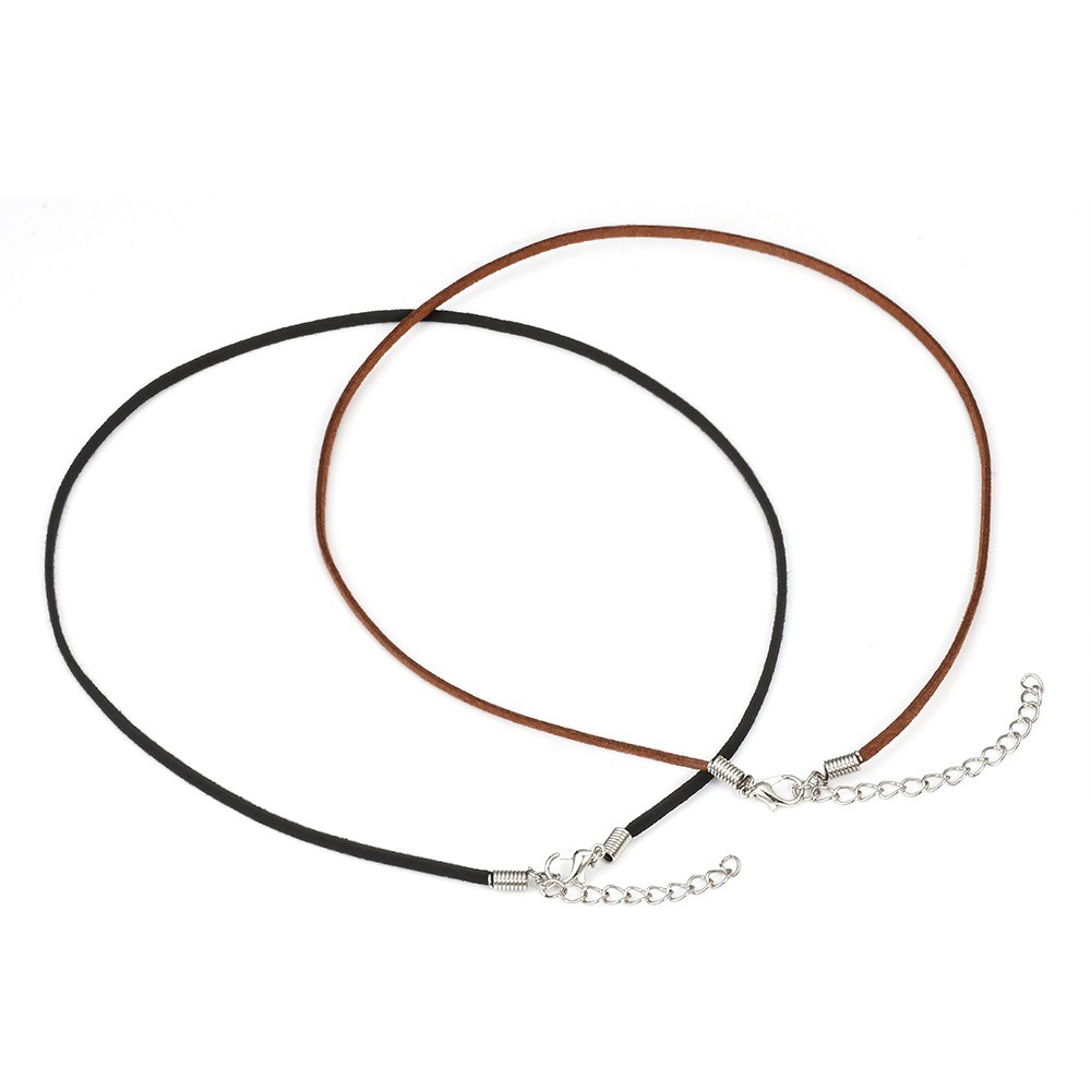 10pcs Suede Leather String Necklace Cord Jewelry Making DIY Craft Black/Brown 
