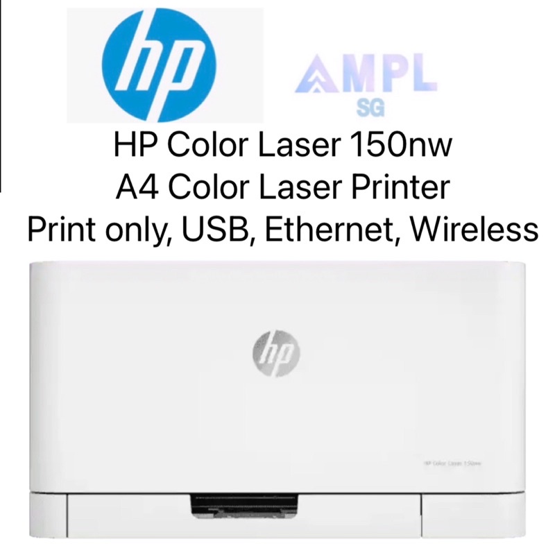 Hp 150nw Color Laser Usb Ethernet Wireless Print Only 1year Warranty By Hp Direct Orderable Supplies 119a 1a Shopee Singapore