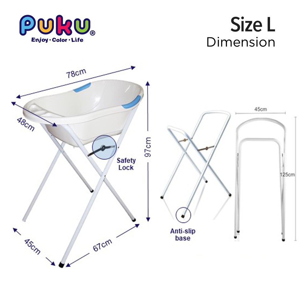 Puku Baby Bath Tub Stand S M L Shopee Singapore