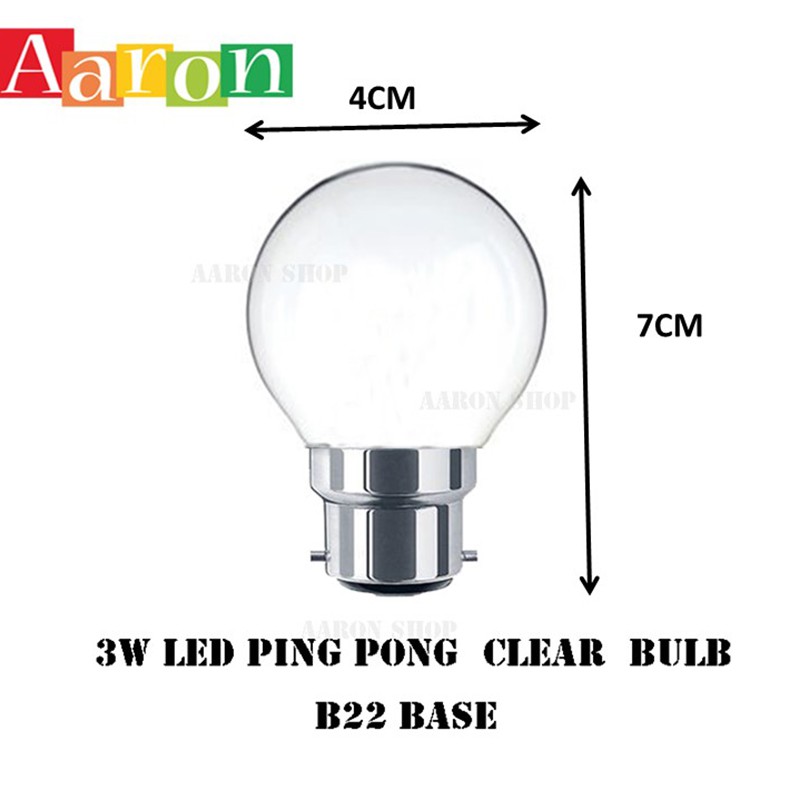 Lampu Raya Led Light Bulb 3w Led Ping Pong Bulb Lamp Clear Red Bulb E27 B22 Base Type Aaron Shop Shopee Singapore