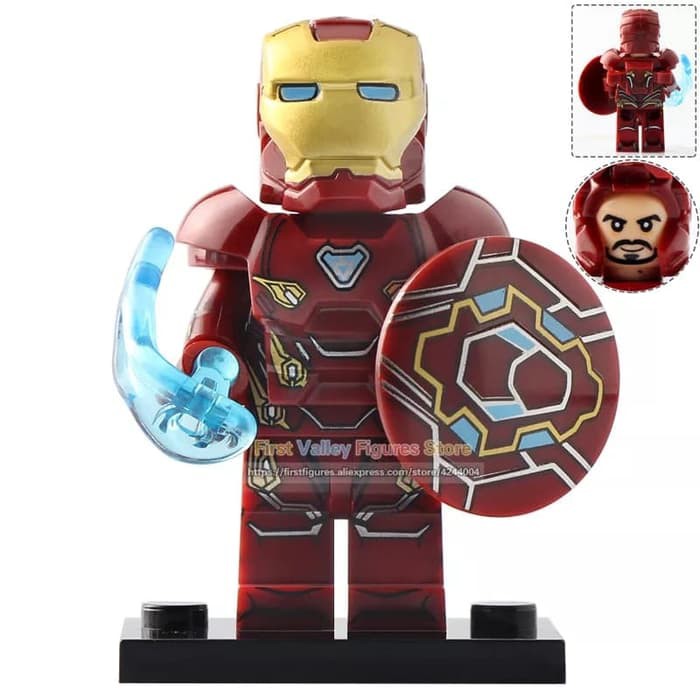 lego iron man statuette