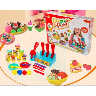 Playdough Burger Builder Play Dough Kids Toys Children 