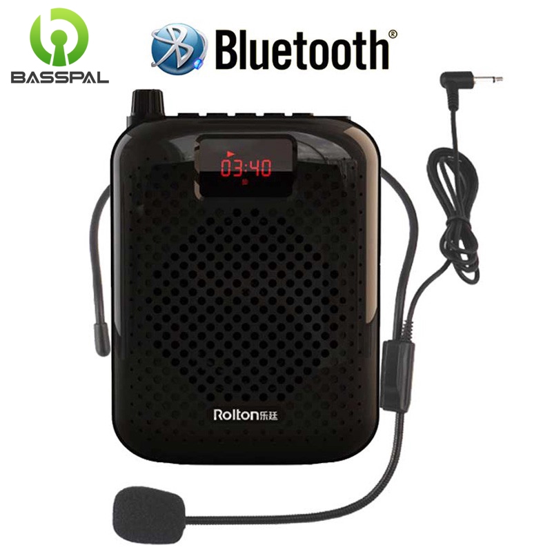 Basspal K500 Portable Bluetooth Loud Speaker Mini Voice Amplifier Microphone for Teacher Presenter Tour Guide Promotion