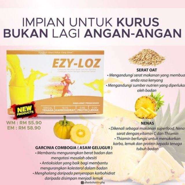 Shop Malaysia Ezy Loz D Herbs Original From Hq Shopee Singapore