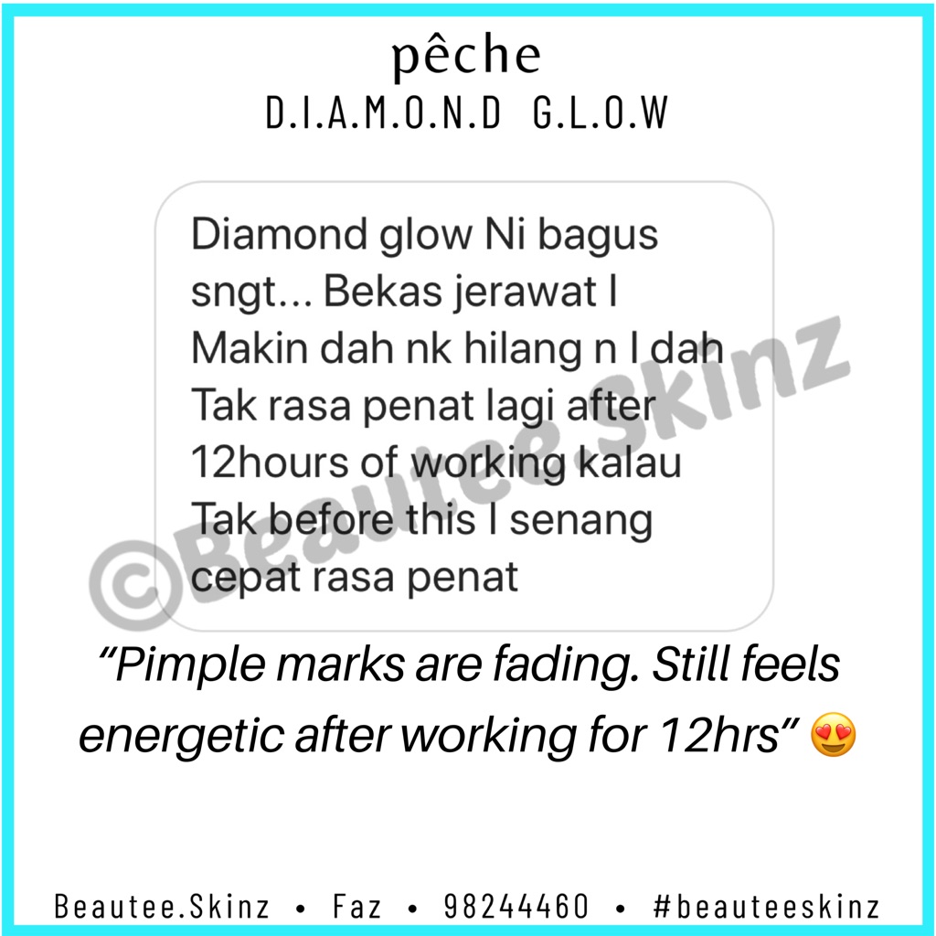 Diamond Glow Whitening Enery Booster By Peche Shopee Singapore