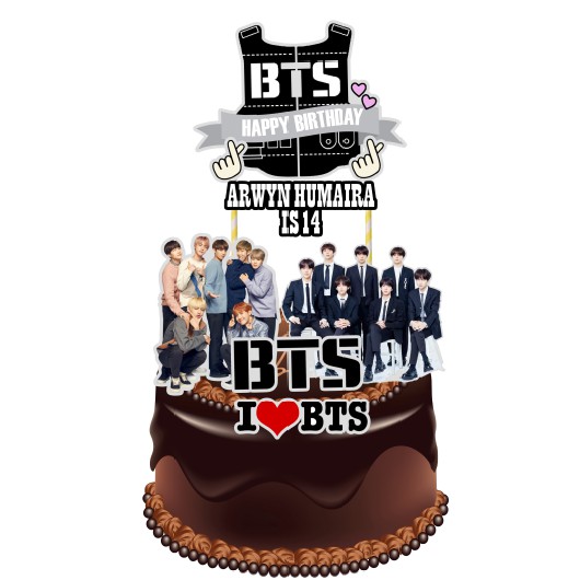 Kpop Bts Cake Topper Shopee Singapore