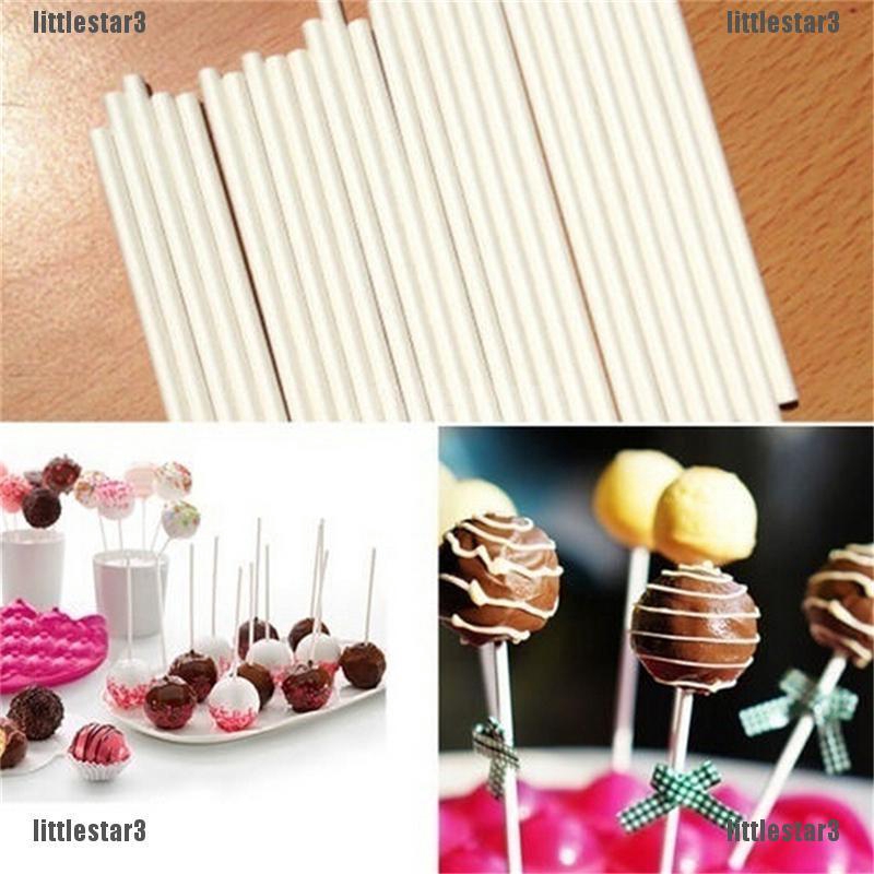 100pcs Candy Make Mold Sucker Sticks Chocolate Cake Lollipop Diy Handmade Tool Baking Accs Cake Decorating Kitchen Dining Bar