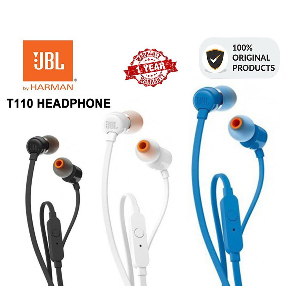 jbl t110 in the ear headphones