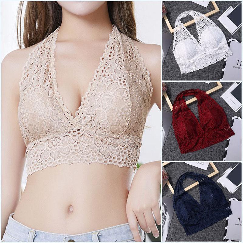 halter neck lace bralette