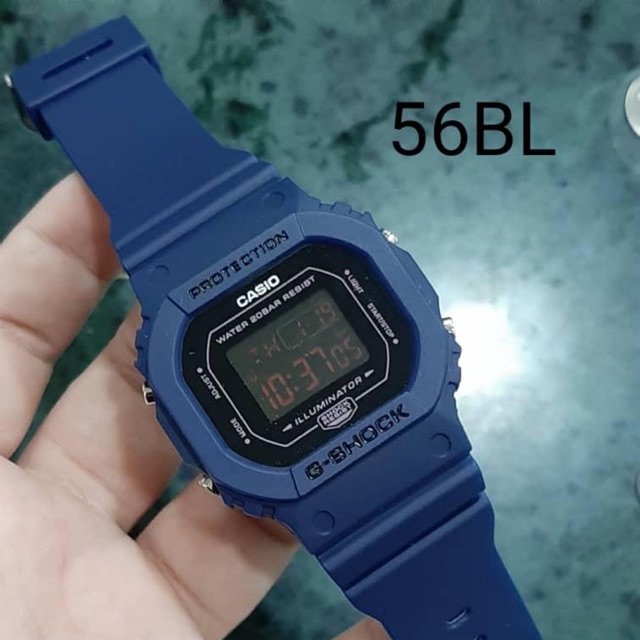 g shock dw 5600 blue