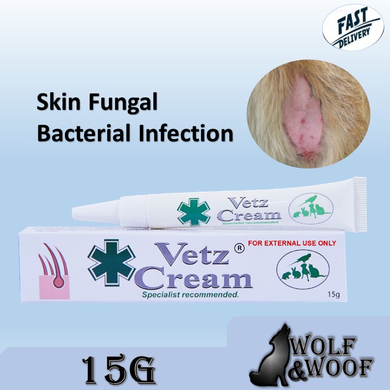 Vetz Cream Fungal Cream For Pet 15g (Skin Problem, Skin Fungal Cream, Bacterial Infection