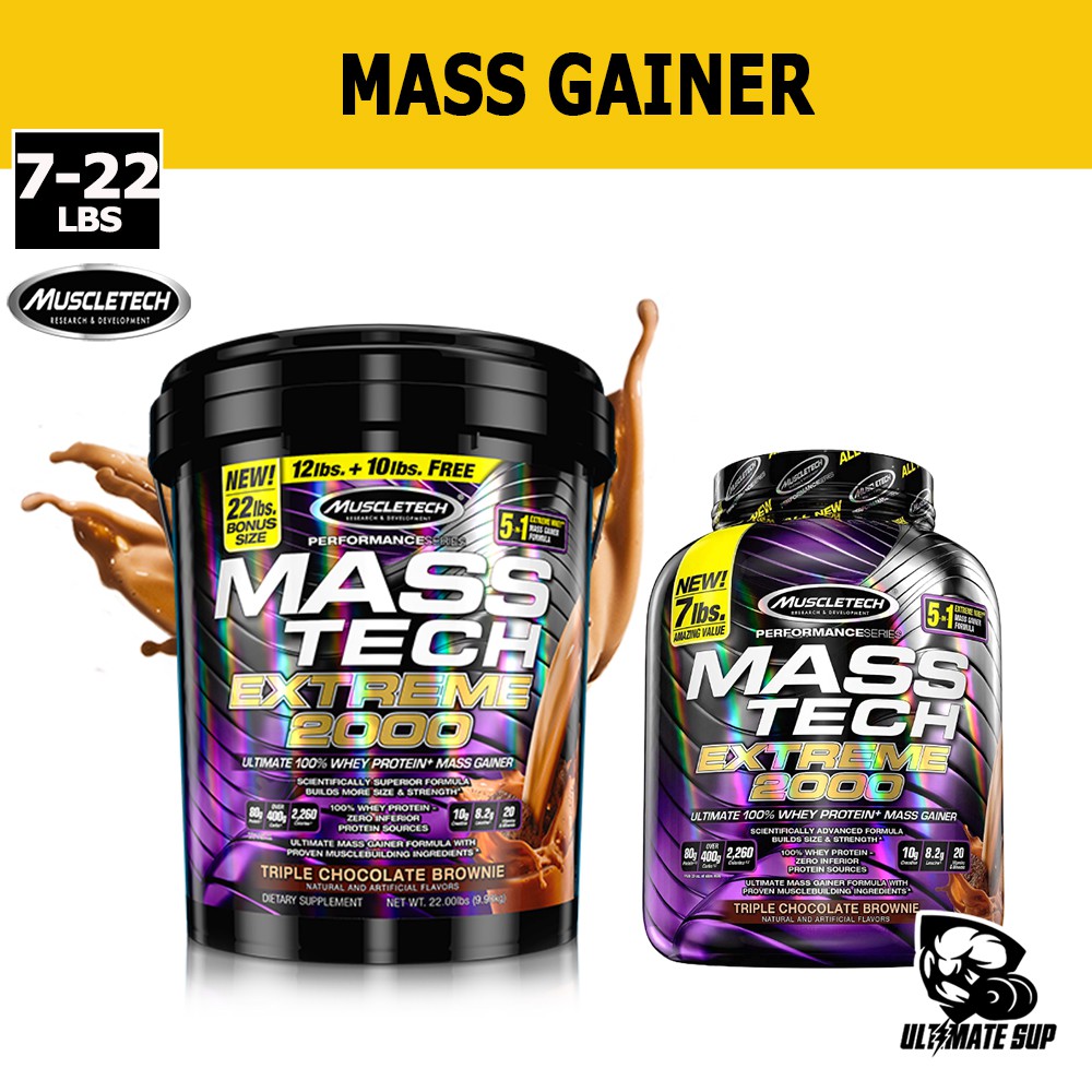 Muscletech Mass Tech Extreme 2000 Mass Gainer Protein Powder Build Muscle Masstech 7 22 Lb 8914