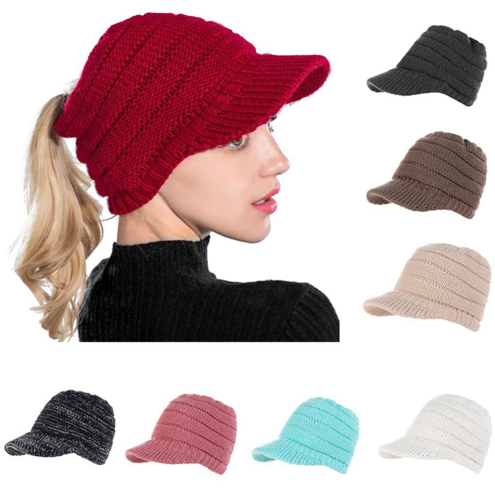 knit cap with visor