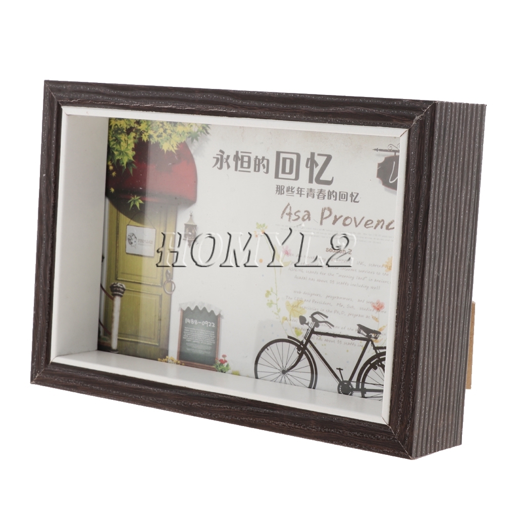 Wooden Wall Mounted Hanging Desk Picture Photo Stand Frame Holder