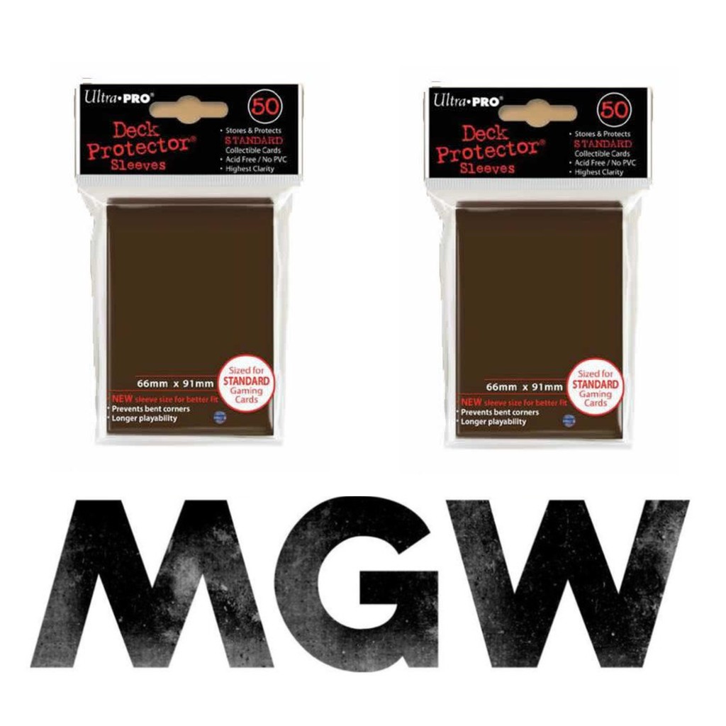 Ultra Pro 50ct Brown Standard Deck Protector Sleeves #84027 for sale online 