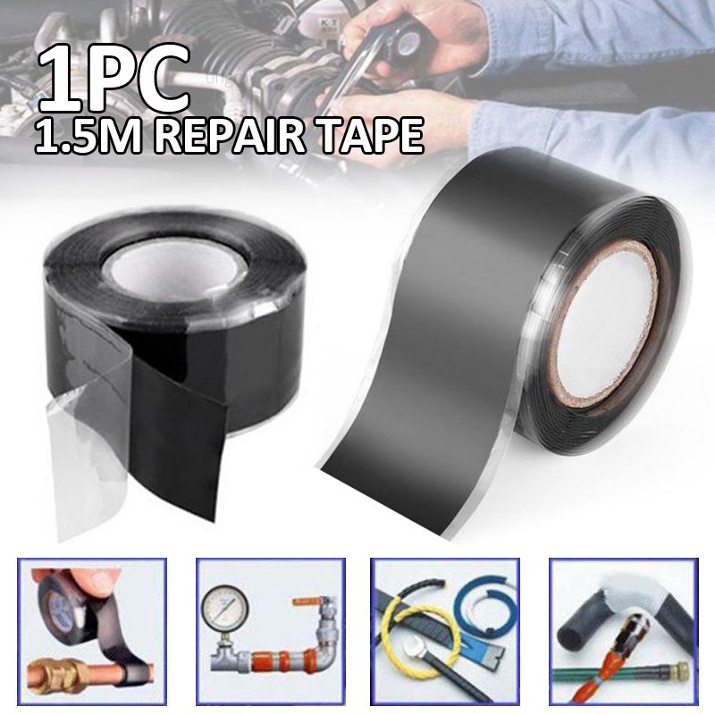 Universal Black Waterproof Pipe Repair Tape Stop Water Leak Burst Plumbers Tapes Shopee Singapore