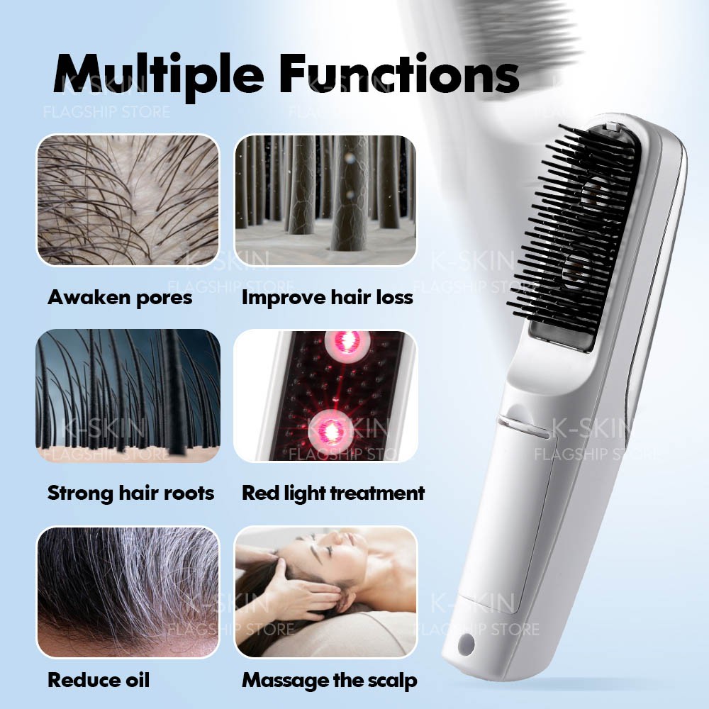K-SKIN Electric Massage Comb Hair Growth LED Treatment Brush | Shopee  Singapore