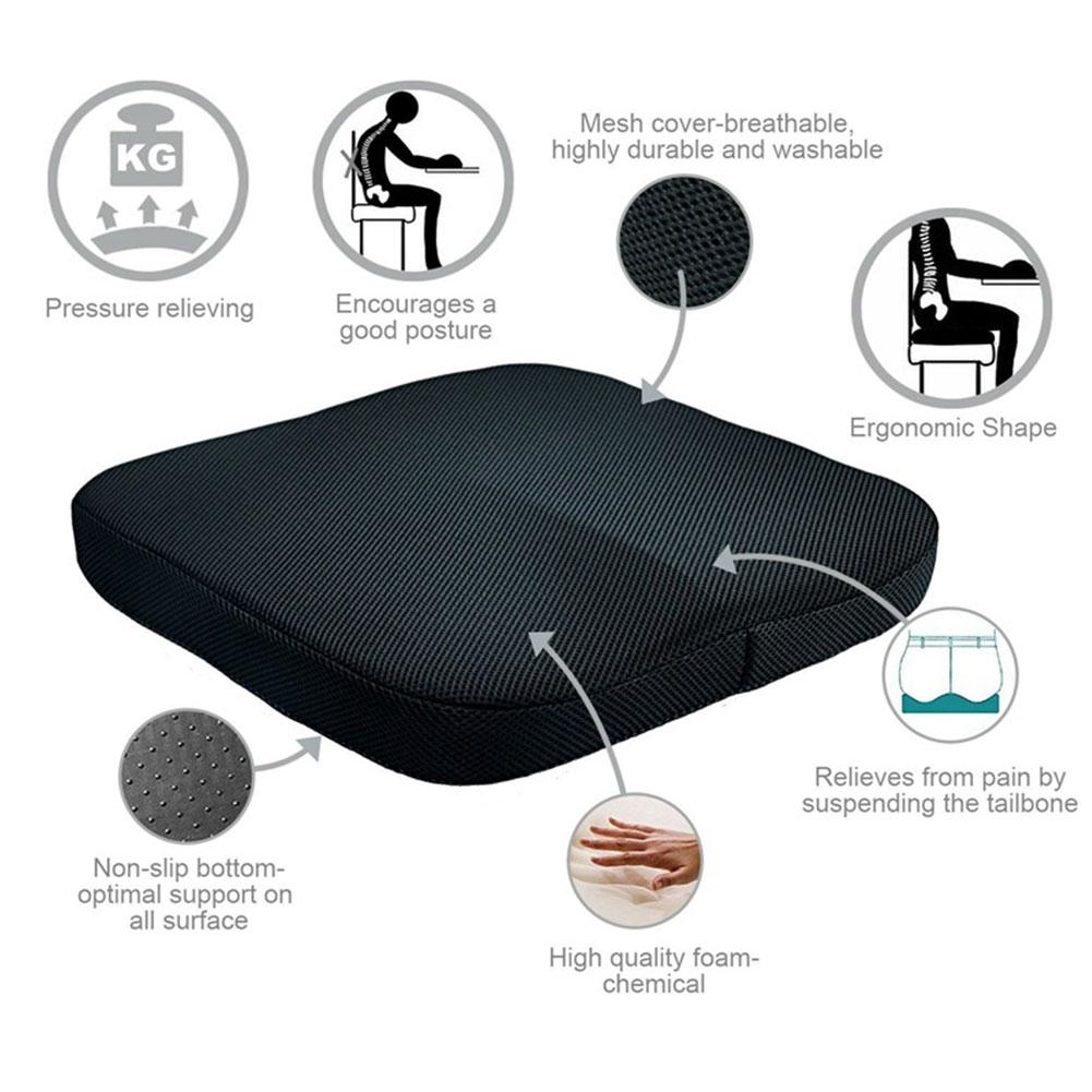 Seat Cushion Pressure Relief Car Memory Foam Orthopedic ...