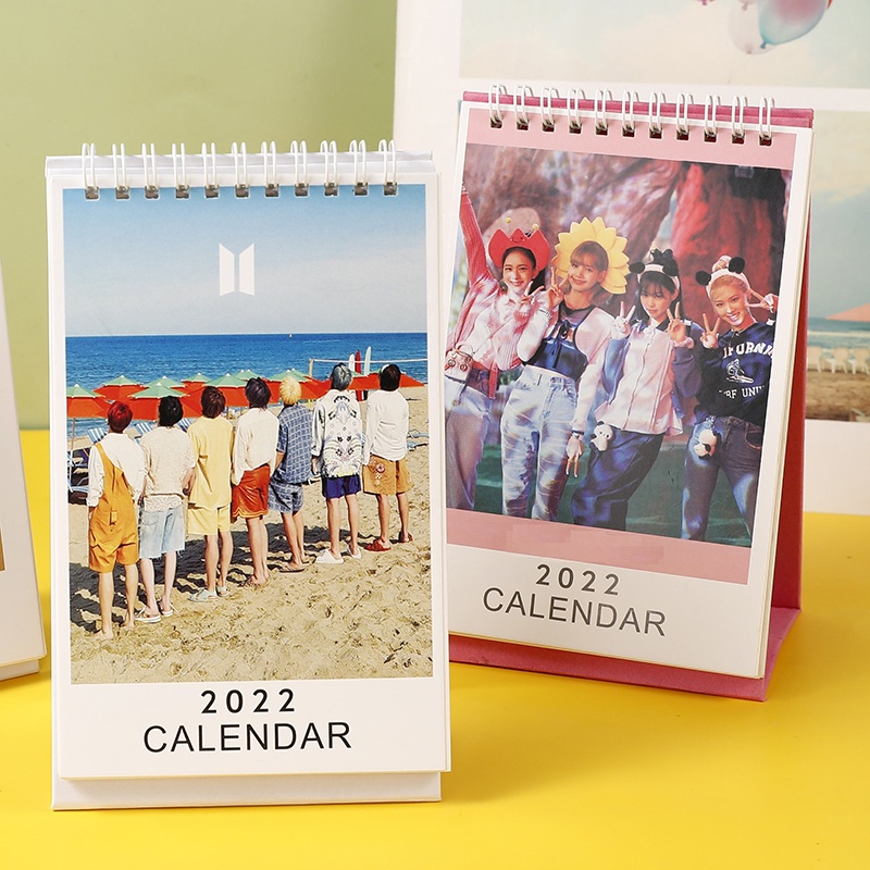 2022 Calendar Bts Blackpink Desk Calendar Cute Creative Student Kpop | Shopee Singapore