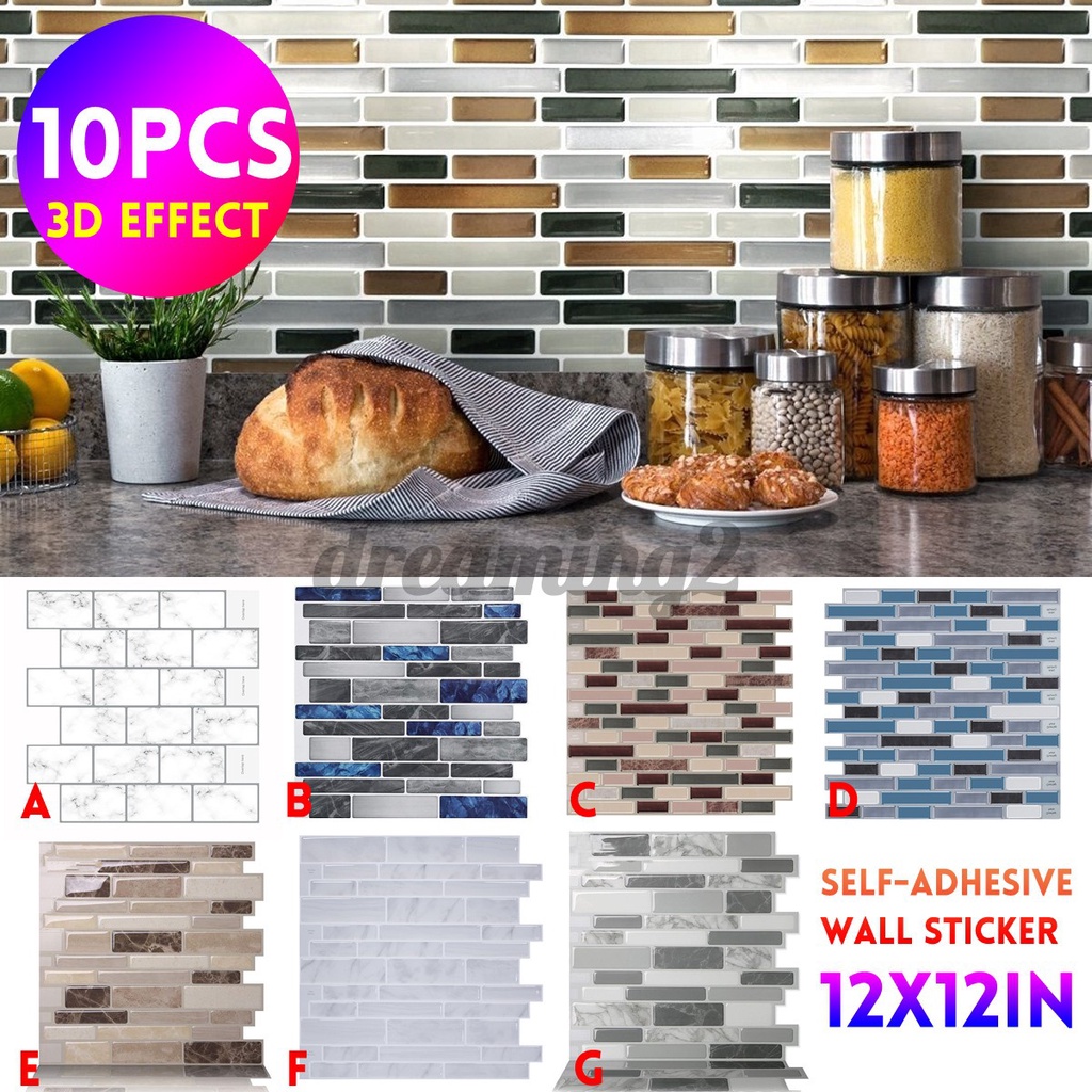 Art3d Peel and Stick Backsplash Tile 12" x 12" Selfadhesive Kitchen