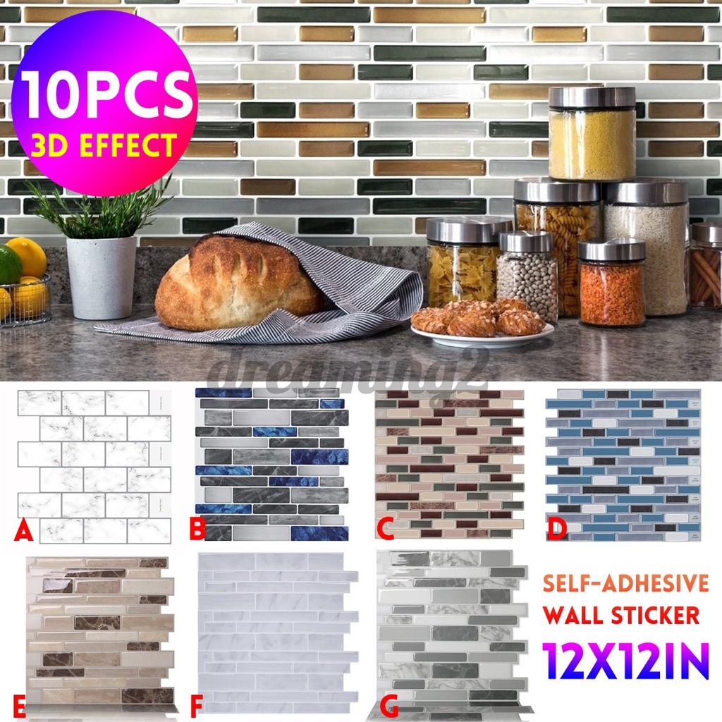 Art3d Peel And Stick Backsplash Tile 12" X 12" Self-adhesive Kitchen ...