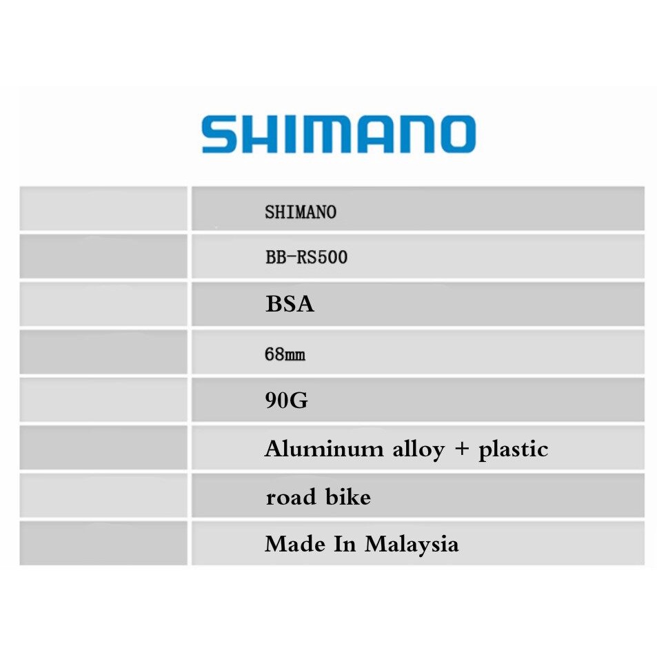 Shimano Tiagra Rs500 Hollowtech Ii Road Bike Bottom Bracket Bsa Thread 68mm Bicycle Accessories Shopee Singapore