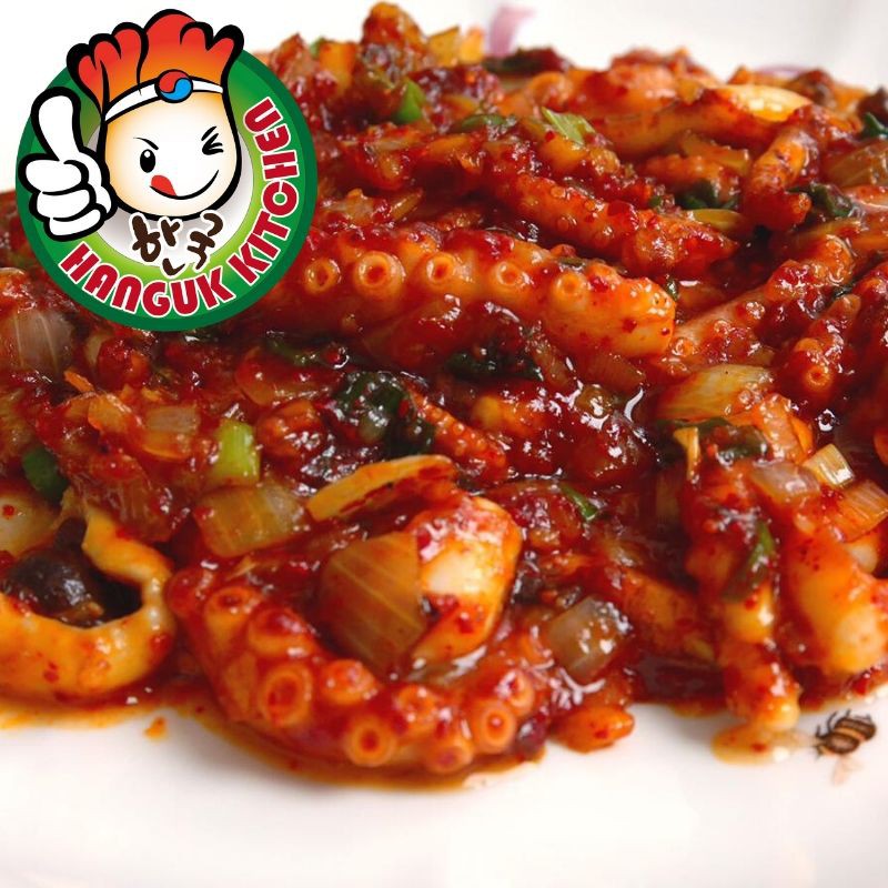 Seasoned Wild Caught Baby Octopus Korean Banchan Side Dish 400g Hanguk