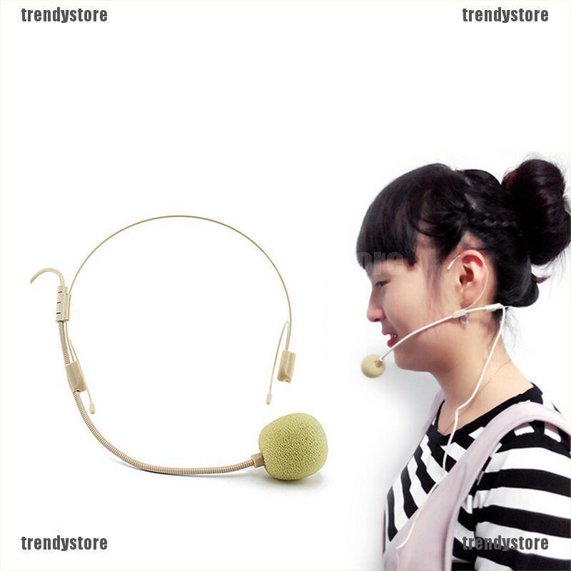 [Trendystore]Dual Ear Hook Headset Head Microphone for ... 3 5mm 4pin audio plug wiring 